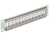 DeLOCK 10" Keystone Patch Panel 12 Port metal grey patchpaneel - thumbnail