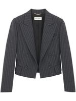 Saint Laurent blazer Rive Gauche à rayures - Gris