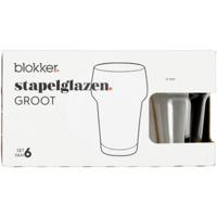 Blokker stapelglazen groot - set van 6 - 28cl