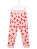 Stella McCartney Kids pantalon de jogging en coton à imprimé graphique - Rose