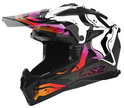 LS2 Helmet mx708 fast ii wash m bl./white/color.