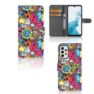 Samsung Galaxy A23 Wallet Case met Pasjes Punk Rock