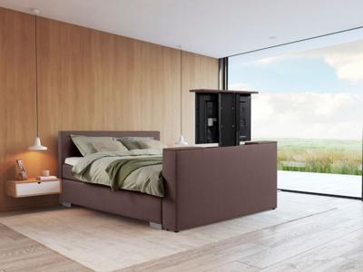 Beddenleeuw TV-Lift in Voetbord - 160x83 - Bruin