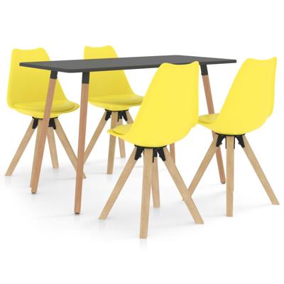 vidaXL 5-delige Eethoek geel