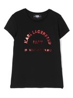 Karl Lagerfeld Kids t-shirt Rue St. Guillaume en coton stretch - Noir