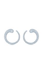 KWIAT boucles d'oreilles Eclipse en or blanc 18ct ornés de diamants - Argent