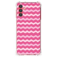 Samsung Galaxy A13 5G | A04s Doorzichtige Silicone Hoesje Waves Pink