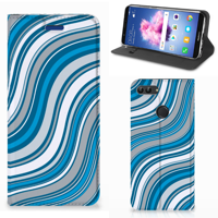 Huawei P Smart Hoesje met Magneet Waves Blue