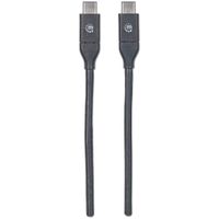 Manhattan USB-kabel USB 3.2 Gen2 (USB 3.1 Gen2) USB-C stekker, USB-C stekker 0.50 m Zwart 354899 - thumbnail