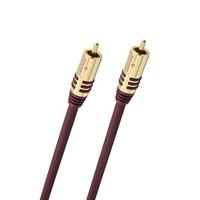 Oehlbach NF Sub, RCA Subwoofer Kabel - Audiokabel - rond - OFC - 3m - Bordeaux