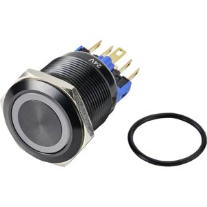 TRU COMPONENTS TC-9428220 GQ22-11ZE/B/12V/A Druktoets 250 V/AC 3 A 1x uit/aan Continu Blauw IP65 1 stuk(s)