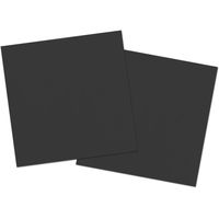 20x stuks servetten van papier zwart 33 x 33 cm - thumbnail