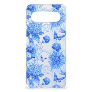 TPU Case voor Google Pixel 8 Flowers Blue