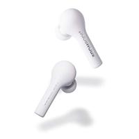 Boompods Bassline TRUE Draadloze Oordopjes - Bluetooth In-Ear Hoofdtelefoon, Water/Zweetbestendig, Compacte Reizen Opladen Case, Instant Connection, TWS (Wit) BTWSWH