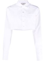 Coperni chemise en coton à coupe crop - Blanc