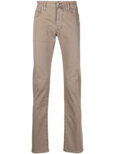 Jacob Cohën pantalon chino à coupe droite - Marron