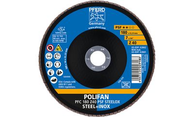 PFERD 67764185 Z Psf Steelox Lamellenschijf Diameter 180 mm Boordiameter 22.23 mm 10 stuk(s)