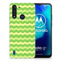 Motorola Moto G8 Power Lite TPU bumper Waves Green - thumbnail