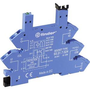 Finder 93.51.7.060 Relaissocket Geschikt voor serie: Finder serie 34 Finder 34.51, Finder 34.81 (l x b x h) 93.6 x 6.2 x 76 mm 1 stuk(s)