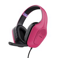 Trust GXT415P ZIROX Over Ear headset Gamen Kabel Stereo Pink - thumbnail