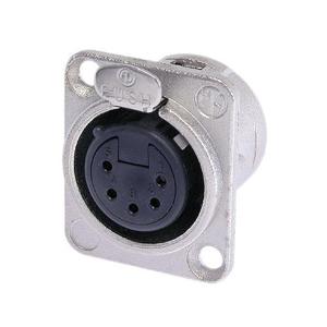 Neutrik NC5FD-L-1 XLR-connector Flensbus, contacten recht Aantal polen: 5 Zilver 1 stuk(s)