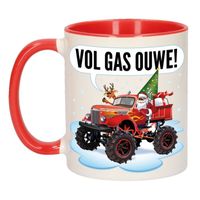 Kerstmis cadeau mok monstertruck vol gas ouwe 300 ml