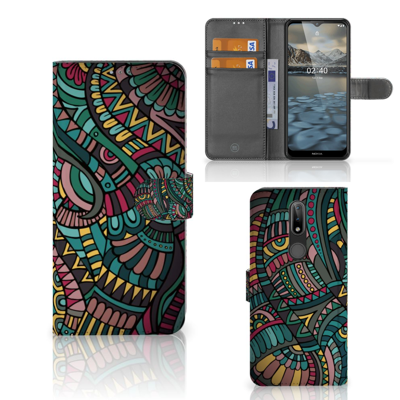 Nokia 2.4 Telefoon Hoesje Aztec Nokia 2.4 Telefoon Hoesje Aztec