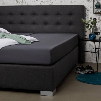 Presence Hoeslaken Percale Katoen Silver - Antraciet 90 x 200 cm