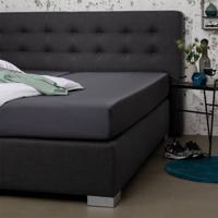 Presence Hoeslaken Percale Katoen Silver - Antraciet 90 x 200 cm