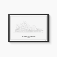 Poster Sydney Opera House - Sydney Zonder Lijst A1 (60 x 84cm)