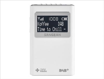 Sangean DPR-39 Zakradio DAB+, VHF (FM) Wit
