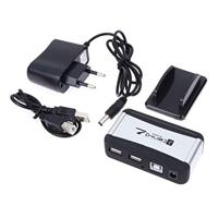 Frans stopcontact, USB 2.0-poorten, externe hub 7 met meerdere stekker, netstekker, voor laptop