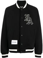 izzue veste bomber à logo appliqué - Noir - thumbnail