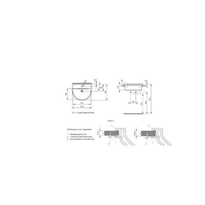 Ideal Standard Connect Arc inbouwwastafel 55x46cm Ideal plus incl. bevestigingsset wit Ideal Standard Connect Arc inbouwwastafel 55x46cm Ideal plus incl. bevestigingsset wit