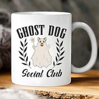 Halloween cadeau mok schattige spookhond koffiemok keramische koffiekopje 330ml (11oz) witte koffiekopje voor vrienden Lightinthebox