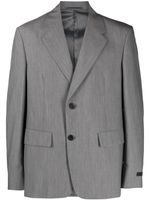 Prada blazer boutonné en mohair mélangés - Gris