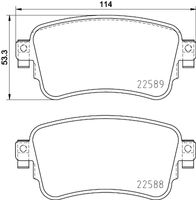 Remblokkenset, schijfrem BREMBO, u.a. für Citroën, Peugeot, Toyota, Opel - thumbnail