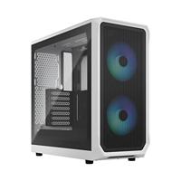 Fractal Design Focus 2 RGB Wit -Gehard Glas Clear Tint - Mesh front - Twee 140 mm RGB Aspect ventilatoren inbegrepen - ATX Gaming Case