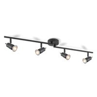 Moderne LED Opbouwspot Cilindro - Zwart - 81/9.5/16.2cm - Dimbaar - plafonniere gemaakt van metaal - inclusief LED lichtbron - GU10 fitting - 5W - 390lm - 3000K - warm wit licht