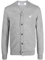 Comme Des Garçons Play cardigan en laine à design chiné - Gris