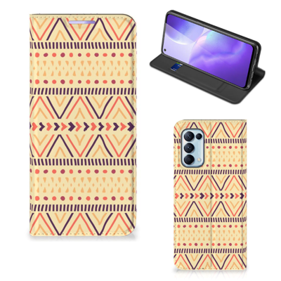 OPPO Find X3 Lite Hoesje met Magneet Aztec Yellow OPPO Find X3 Lite Hoesje met Magneet Aztec Yellow