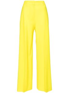 MSGM pantalon palazzo à taille haute - Jaune