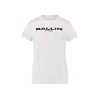 Ballin Amsterdam Junior by Purewhite T-shirt met tekst wit/zwart