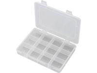 TRU COMPONENTS E-110 Assortimentsdoos (l x b x h) 184 x 124 x 25 mm Aantal vakken: 12 Vaste onderverdeling Inhoud 1 stuk(s)