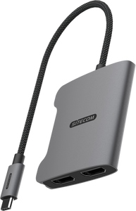 Sitecom AD-1017 interface hub USB 3.2 Gen 1 (3.1 Gen 1) Type-C Zwart, Grijs