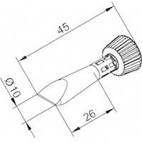 Ersa 0102CDLF100C/SB Soldeerpunt Beitelvorm Grootte soldeerpunt 10 mm Lengte soldeerpunt: 45 mm Inhoud: 1 stuk(s) - thumbnail