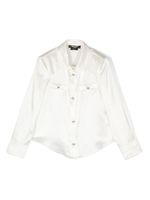 Balmain Kids chemise satinée à boutons B - Blanc - thumbnail