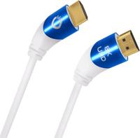 Oehlbach Shape Magic 40-8K Ultra High Speed 2.1 HDMI-kabel, gecertificeerd, 48 Gbps (40 graden hoekstekker, 3-voudige afscherming, OFC koper, volledig metalen stekker), wit, 3 m