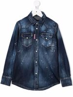 DSQUARED2 KIDS chemise en jean à manches longues - Bleu