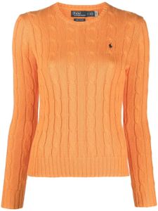 Polo Ralph Lauren pull en maille torsadée à logo - Orange